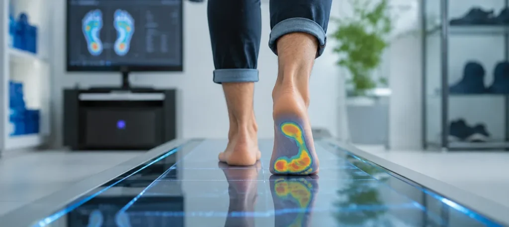 Foot pressure analysis during walking